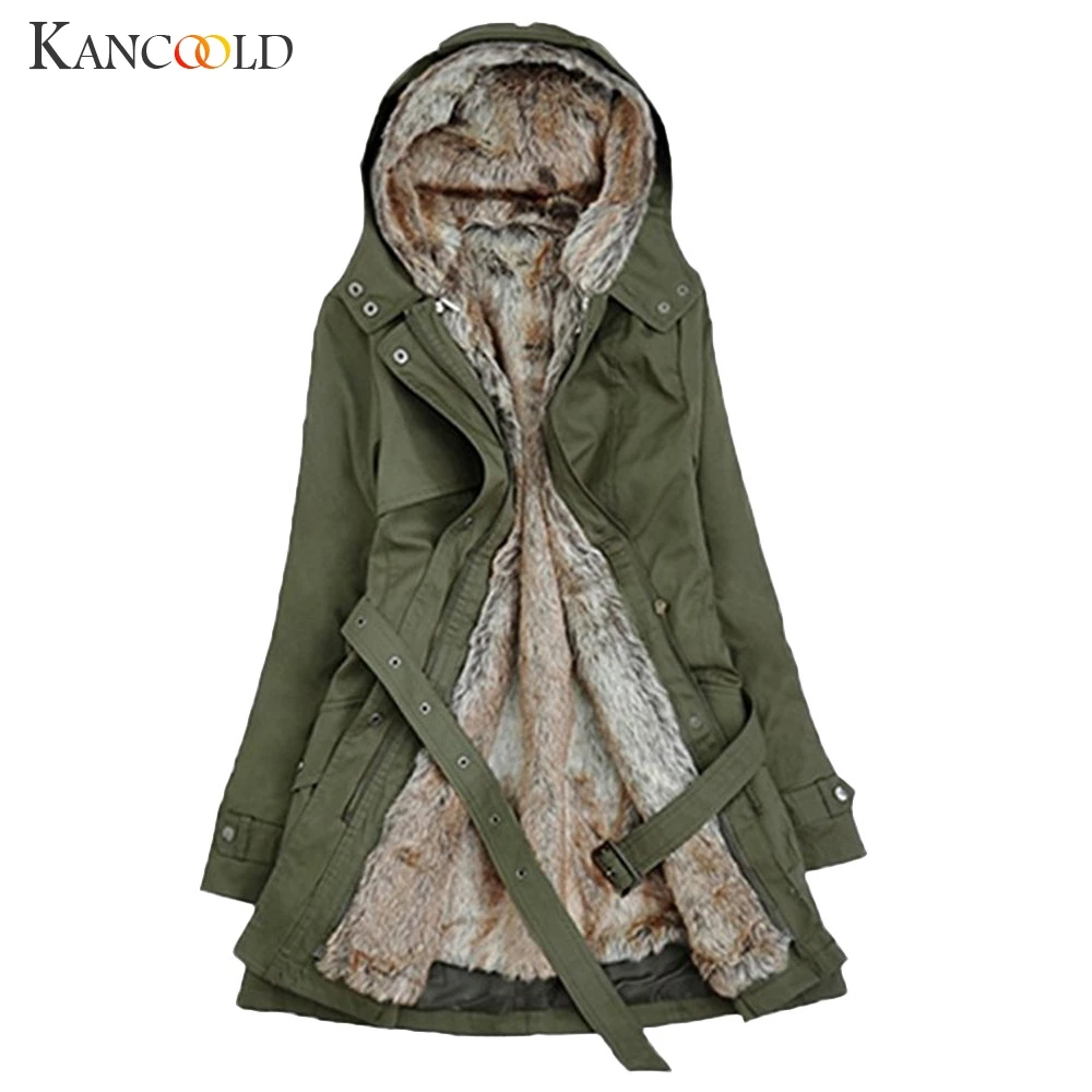 KANCOOLD, Женская парка, повседневная верхняя одежда, осень-зима, пальто с капюшоном в стиле милитари, зимняя куртка, женские меховые пальто, женская зимняя куртка