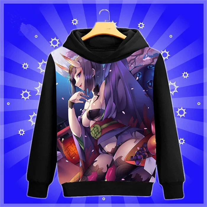 15 Крутая аниме-Толстовка Fate/Grand Order Shuten-douji Косплей Толстовка с капюшоном Мода Весна Осень Мужчины Женщины пуловер пальто - Цвет: 15