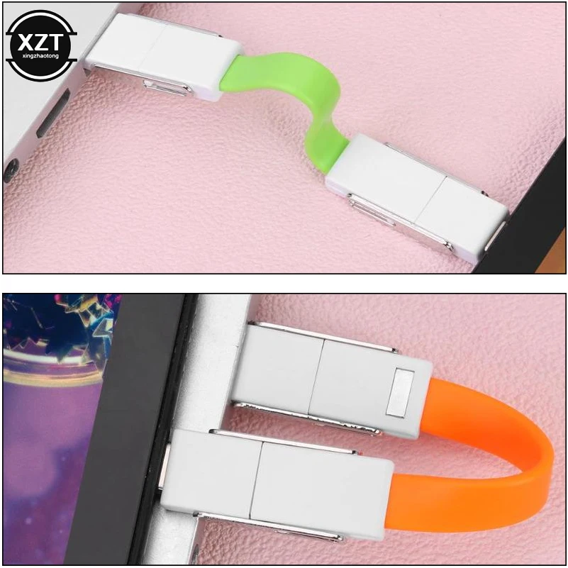 4 в 1 Мини USB Зарядное устройство зарядный кабель для передачи данных для освещения Micro Тип usb C 8 Pin кабель для iPhone XR X 7 samsung HUAWEI брелок