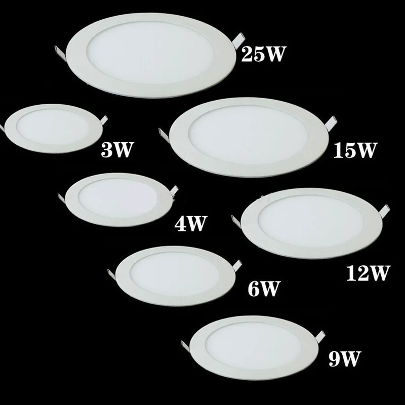 3W 4W 6W 9W 12W 15W 25W Round/Square LED Panel light Recessed Spot Ceiling Down Light Warm/Natural/Cold White 12V 24V + Driver led light led ceiling light led panel ceiling light module