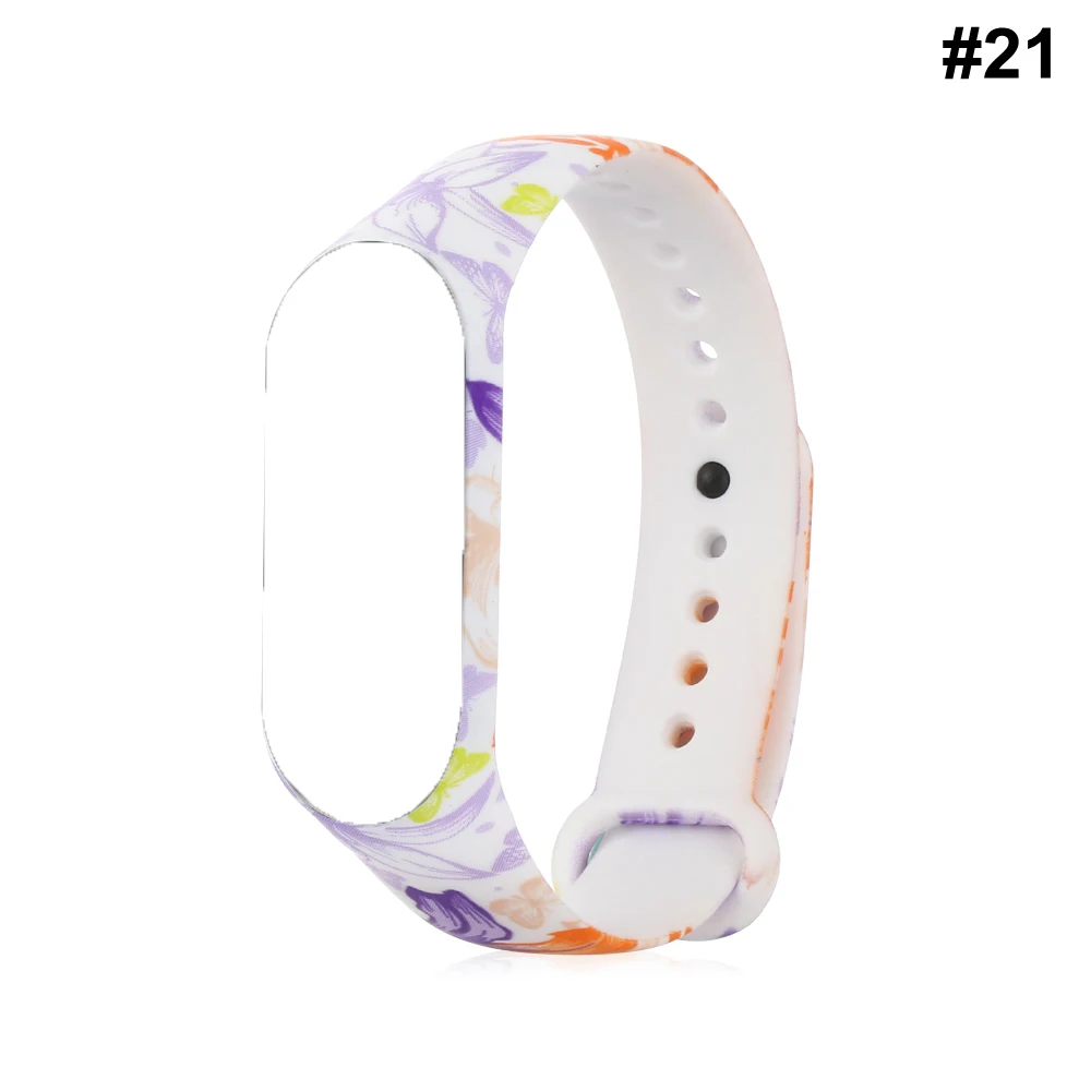 1 шт., новые спортивные браслеты, цветные камуфляжные силиконовые часы, браслеты, браслет, ремешок для Xiaomi Mi, 4, 3, высокое качество - Цвет: 21