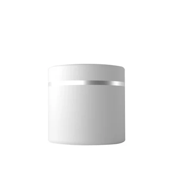 

50G white Cream Jar with inner lid with silver line,plastic jar,mask cream Bottle,Cosmetic Jar