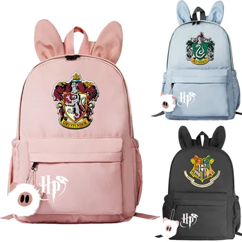 

New Hogwarts Slytherin Printed Koream Small Backpacks For Girls Kids School bags Bookbags Women Cute Mini Bagpack Packsack