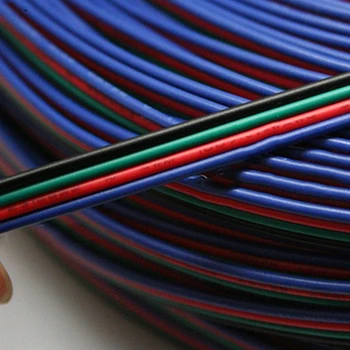 

Plastic Extension cable Wire Cord 5 meters 197" Parts For 3528 5050 LED Strip Light 4-Pin RGB New Hot