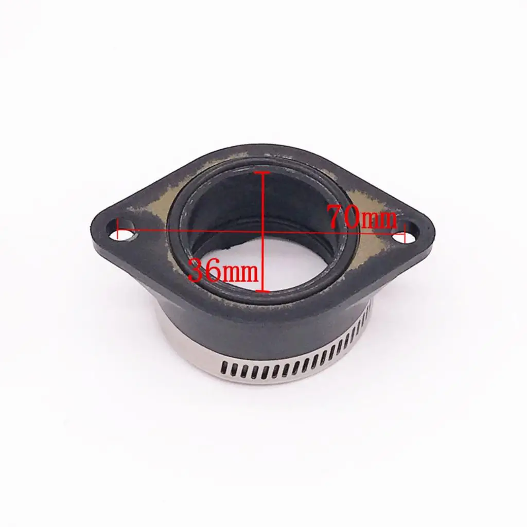 36mm 40mm Carburetor Intake Manifold Flange Adapter Fit for Suzuki GN250 (Black)