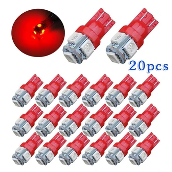 

Replacement LED Lights Parts Accessories Car 20Pcs Red Interior License Plate