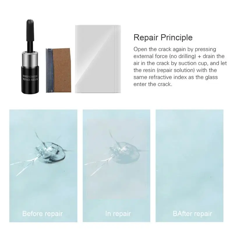 Car Glass Nano Repair Fluid Kit Automotive Window Glass Crack Chip Repair In Stock! Glass Repair Fluid  Auto Glass Tools