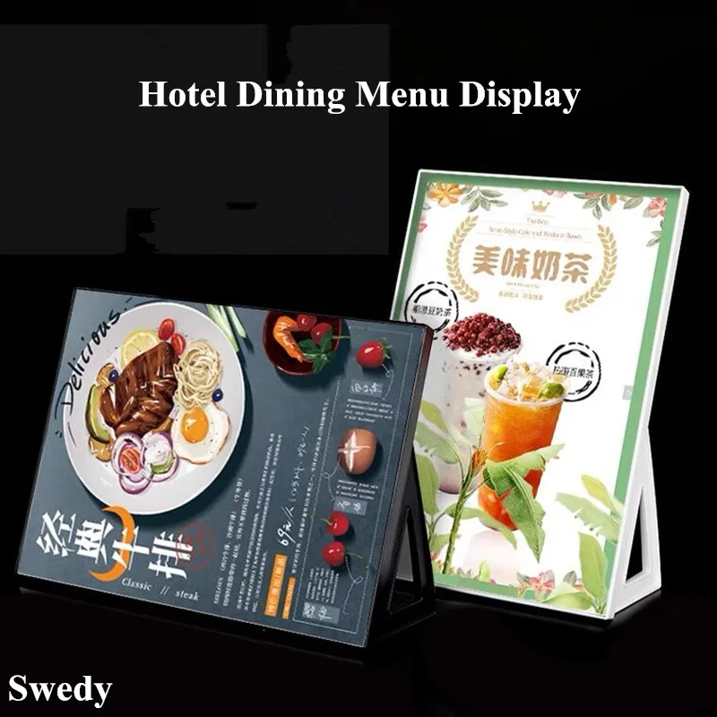 A4 Multifunction Plastic Acrylic Sign Holder Display Stand Picture Poster Frame Table Menu Paper Leaflet Holder Display Stands