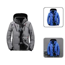 

Detachable Hat Great Casual Male Jacket Highly Warm Winter Jacket Long Sleeve for Home