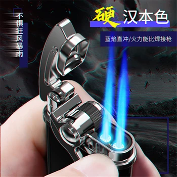 

JOBON 2 Jet Flame Lighter Butane Gas Torch Turbo Windproof Lighter Business Men's Cigarette Cigar Metal Jet Lighter