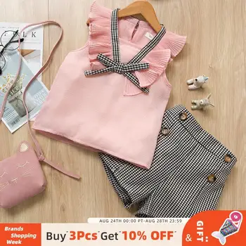 

Bear Leader Girls Clothing Sets New Brand Girls Clothes Polka Dot Kids Clothing Sets T-Shirt + Cute Short 2Pcs Children Suits