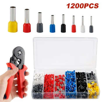 

Crimper Plier Set 1200pcs Wire Terminal Crimp Connector Insulated with Multifunctional Wire Crimping Pliers Hand Tools Set