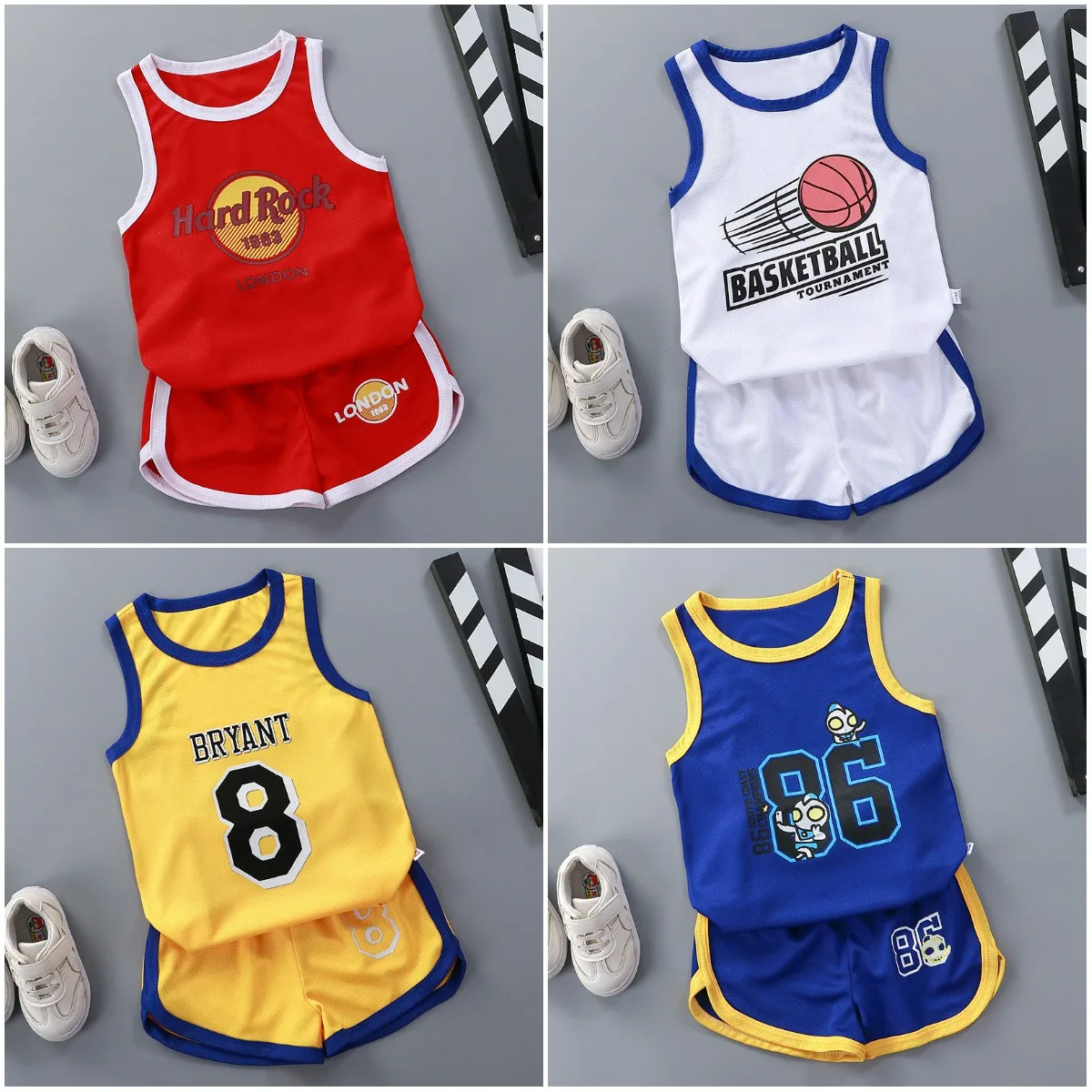 New Children's Sport Clothing Set Toddler Boy Clothes Girls Summer