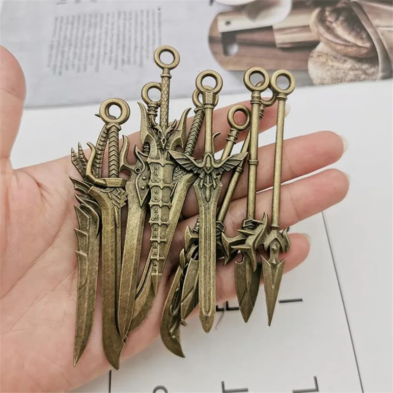 10 шт. винтажный металлический Ретро Бронзовый Нож Меч Подвески DIY модные аксессуары Подвески для изготовления ювелирных изделий серьги браслет