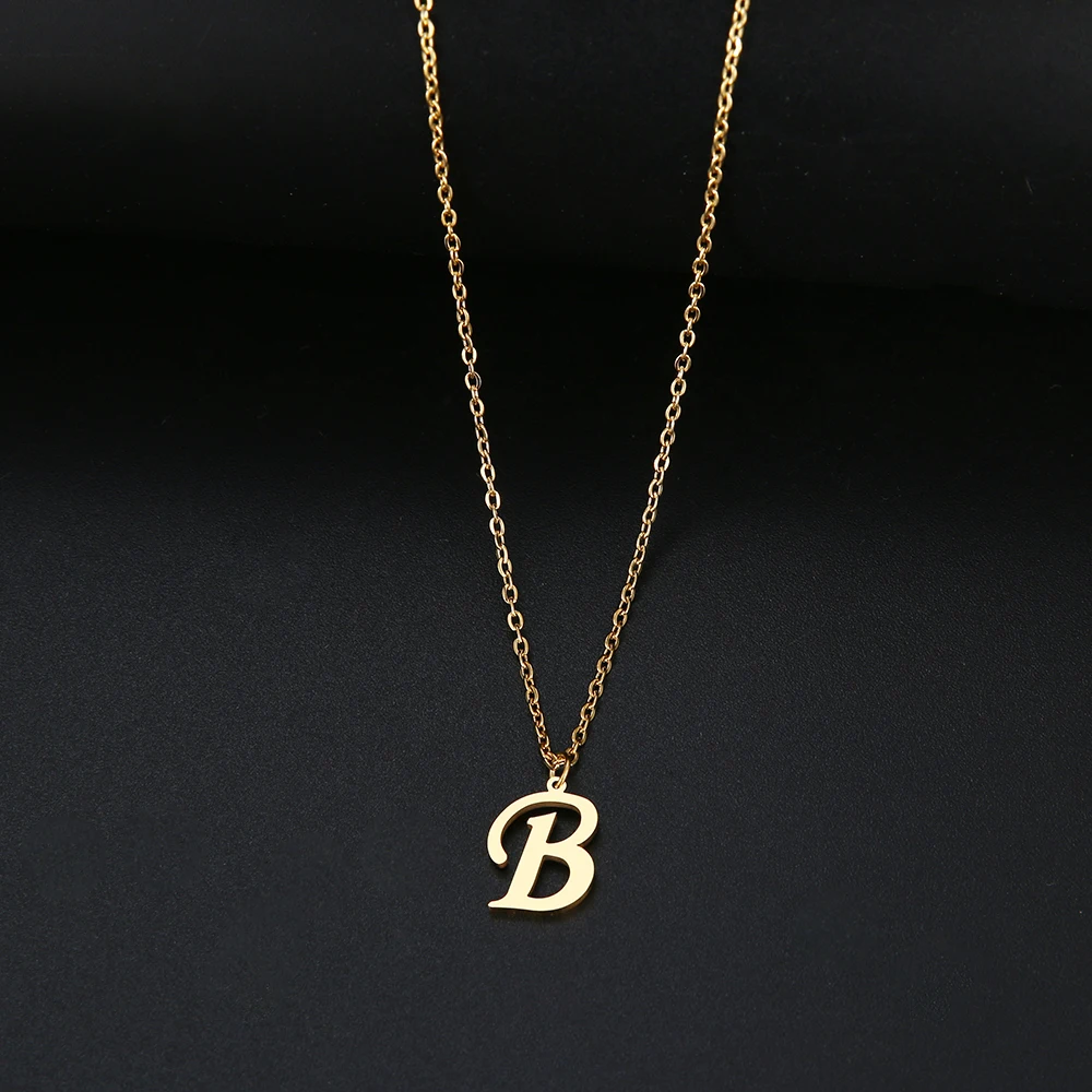 DOTIFI For Women A-Z Alphabet Letter Pendant Necklaces Personalization Stainless Steel Necklace Glamour Jewelry - Image 2