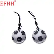 S50 1K 13,56 Mhz футбольный узор падение клея брелоки перезаписываемый Универсальный идентификатор IC карты метки Сменные NFC RFID брелок маркер тег 1