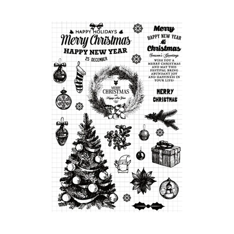 Прозрачные штампы Ретро билета для DIY Скрапбукинг карты Рождество Санта Клаус прозрачные штампы изготовление альбома ремесло новые штампы Декор