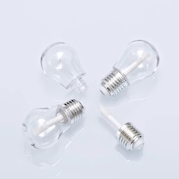 

100pcs/lot Cute Lovely Empty light bulb shaped lip gloss tube 6ml