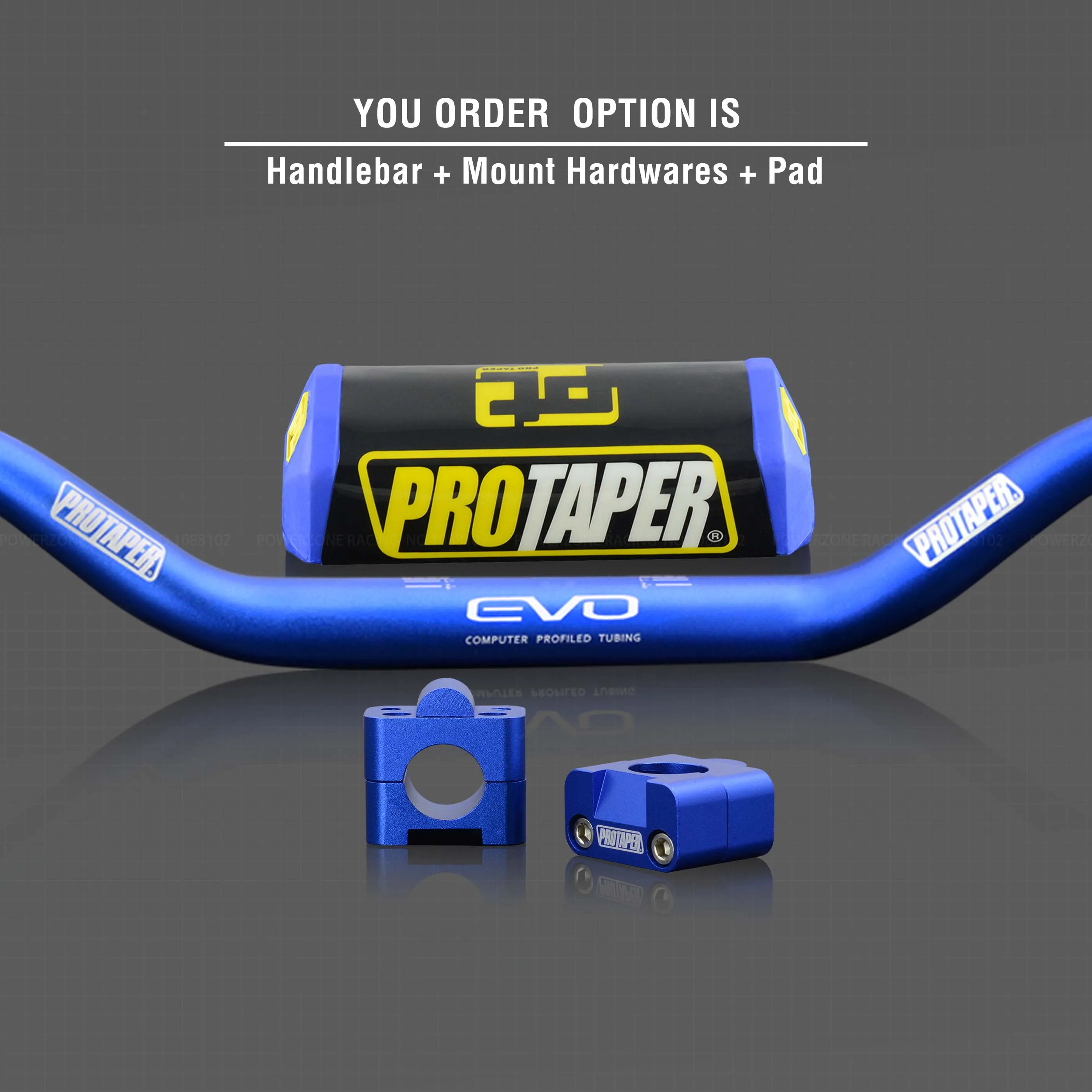Blue Combo3 Руль для Pro Taper Pack Bar 1-1/" Классическая дверная ручка барные Колодки Ручки Pit Pro Racing Dirt Pit Bike мотоцикл с адаптер cnc - Цвет: Blue Combo3