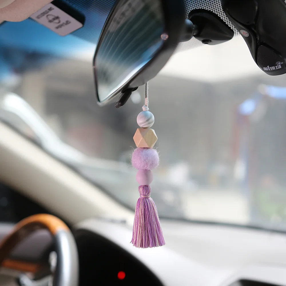 Подвеска для автомобиля интерьерный декор деревянные бусины в богемном стиле