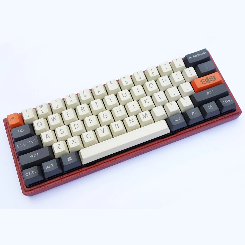 NPKC Винтажный стиль OEM толстые клавишные колпачки PBT ANSI ISO темный серый бежевый