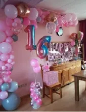 Globos de cumpleaños de confeti, conjunto de decoración de cumpleaños, fiesta de boda, aniversario de boda, 169 Uds.