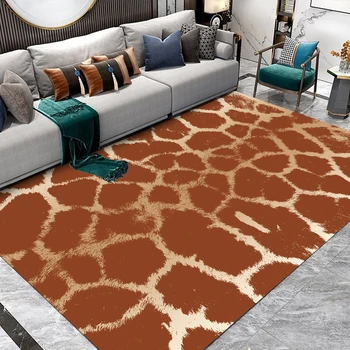 

Fashion Rug Animal Skin Texture Carpet Living Room Bedroom Soft Absorption Home Water Mats Carpet Decor Floor Rug Rugs Anti-slip