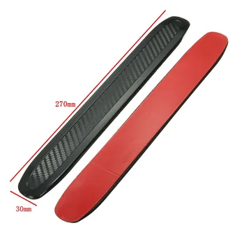 

Set Car Bumper Strip Door Body Protectation Front Back Black carbon fiber