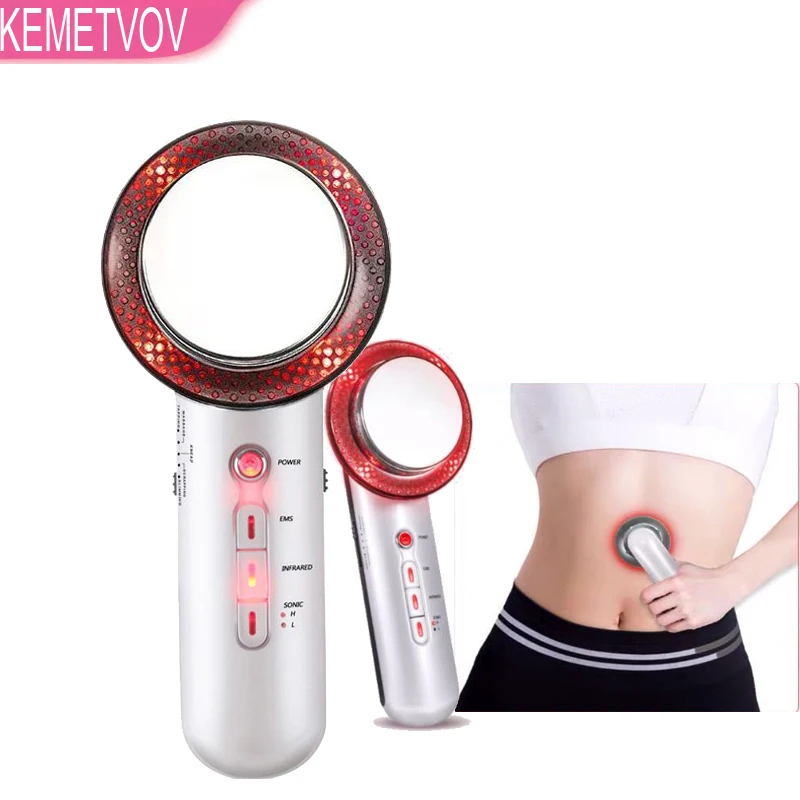 Masajeador de cuerpo ultrasónico 3 en 1 EMS infrarrojo, anticelulitis, quemador de grasa, pérdida de peso, adelgazante por infrarrojos