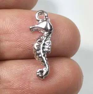 rhodium Eruifa 20 шт. 16*6 мм Мини морской конек Подвески цинковый сплав ожерелье, серьги браслет ювелирные изделия DIY ручной работы 2 цвета - Окраска металла: rhodium
