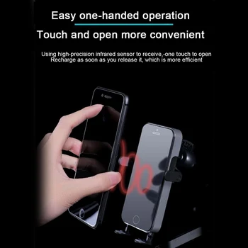 

Universal Smart Sensor Car Phone Holder 15W Wireless Charging Air Vent Mount Stand iPhone Bracket automatic invisible folding