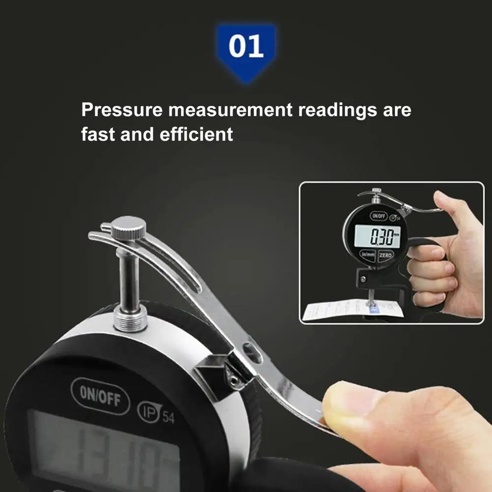 Portable IP54 Digital Electronic Micrometer Micrometro Percentage Thickness Gauge Meter Tester 0.01/0.001mm inch/Metric