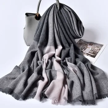 

Winter Plaid Scarf 100% Pure Wool Scarves 2019 Unisex Shawls and Wraps for Female Male Scarf Wool Warm Pashmina Women Men Wraps