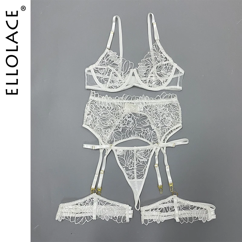 Ellolace сексуальное нижнее белье с цветочной вышивкой эротическое Короткие