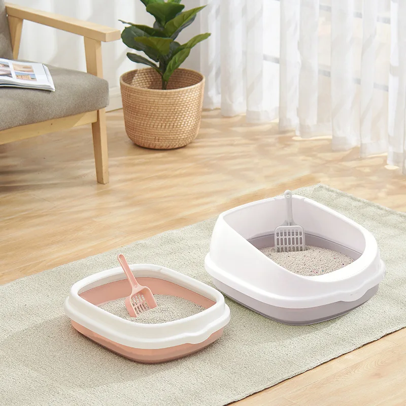 Pet Toilet Closed Removable Bedpan Anti Splash Cats Litter Box Cat Tray with Scoop Kitten Clean Toilette Home Plastic Sand Box Pet Toilet Closed Removable Bedpan Anti Splash Cats Litter Box Cat Tray with Scoop Kitten Clean Toilette Home Plastic Sand Box