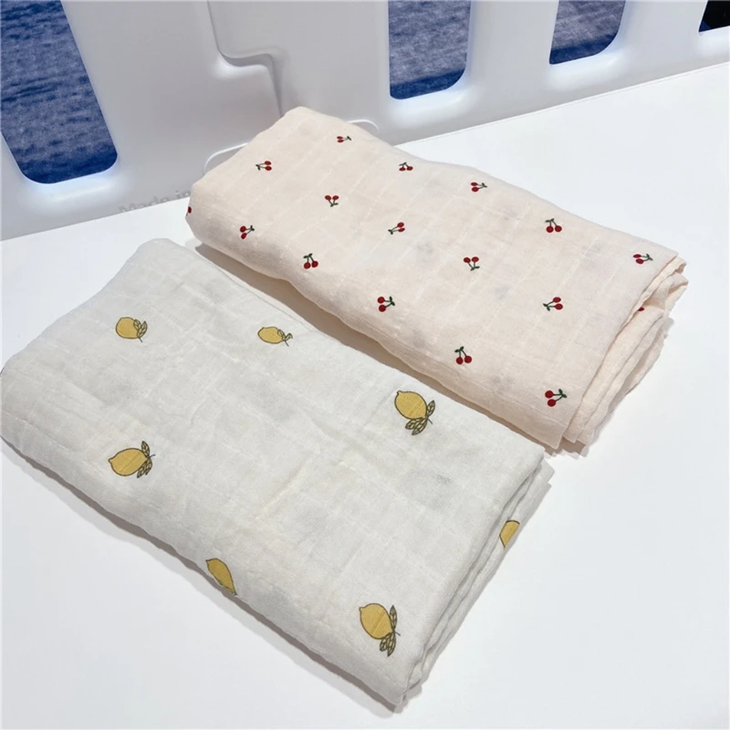 Blanket Swaddle-Wrap Bedding Stroller Organic Muslin Baby Soft Newborn-Baby Kids Fruit