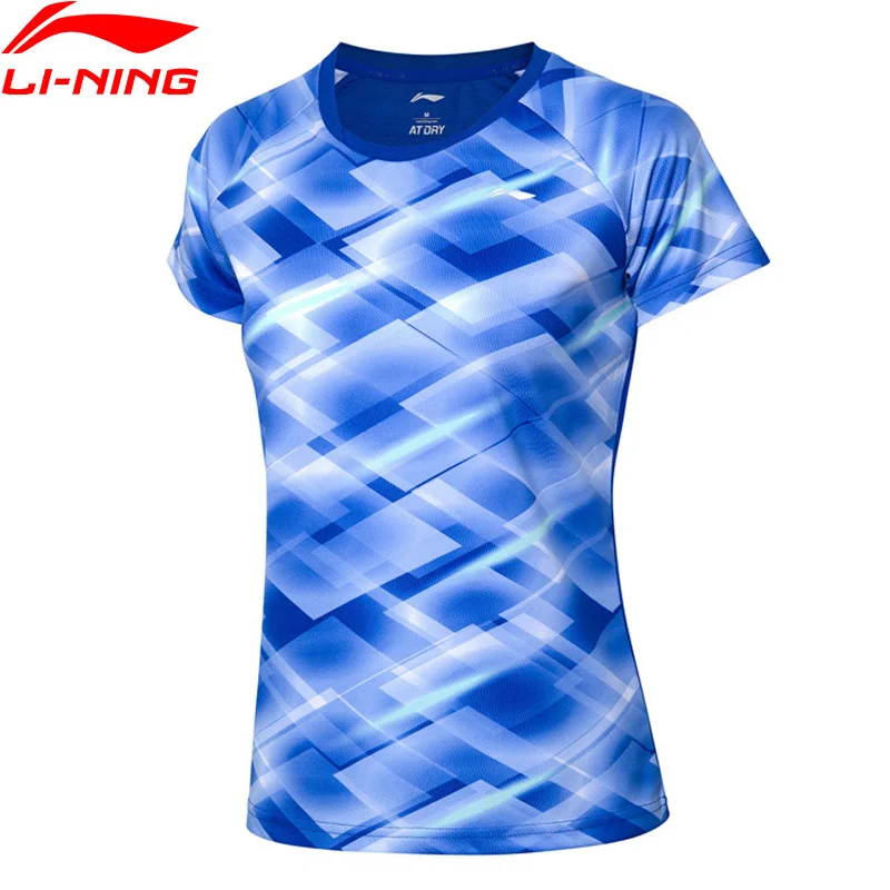 

Li-NIng Women Badminton Competition T-Shirts AT DRY Breathable Polyester Regular Fit LiNing Sports Tee AAYP094 WTS1533