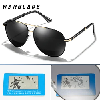 

WarBLade Mens Polarized Sunglasses For Sports Outdoor Driving Polaroid Sunglasses Men Pilot Metal Frame Sun Glasses Gafas De Sol