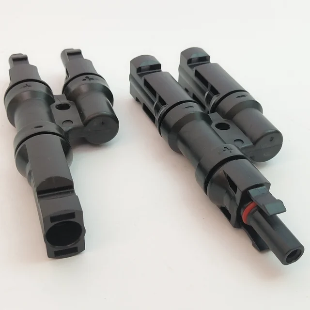 a group of black electrical connectorsSolar PV Multi Parallel Branch Connectors