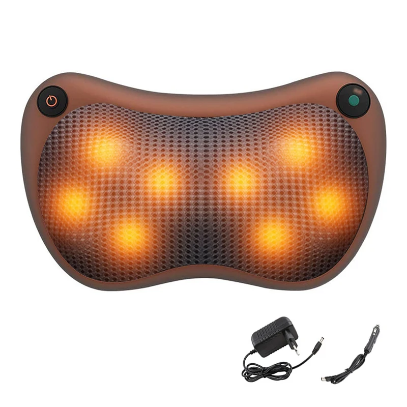 Electric Shiatsu Back and Neck Massager Deep Shoulder Cervical Spine Massager Neck Waist Pain for Familey Home Car Dual-use