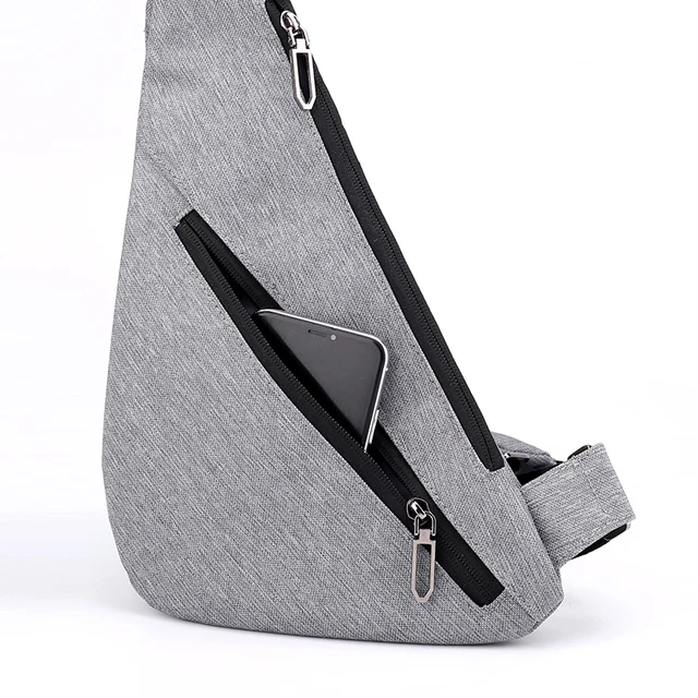Sac à Bandoulière étanche Antivol Pour Homme – Sacoche Multifonction Noire, Taille Moyenne