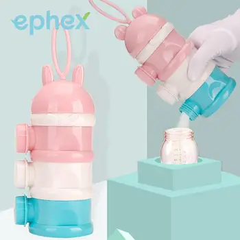

Ephex Cute Polypropylene Dispenser Milk Powder Box Creative Three-Layer Food Infant Milk Powder Box Uesful Container Travel