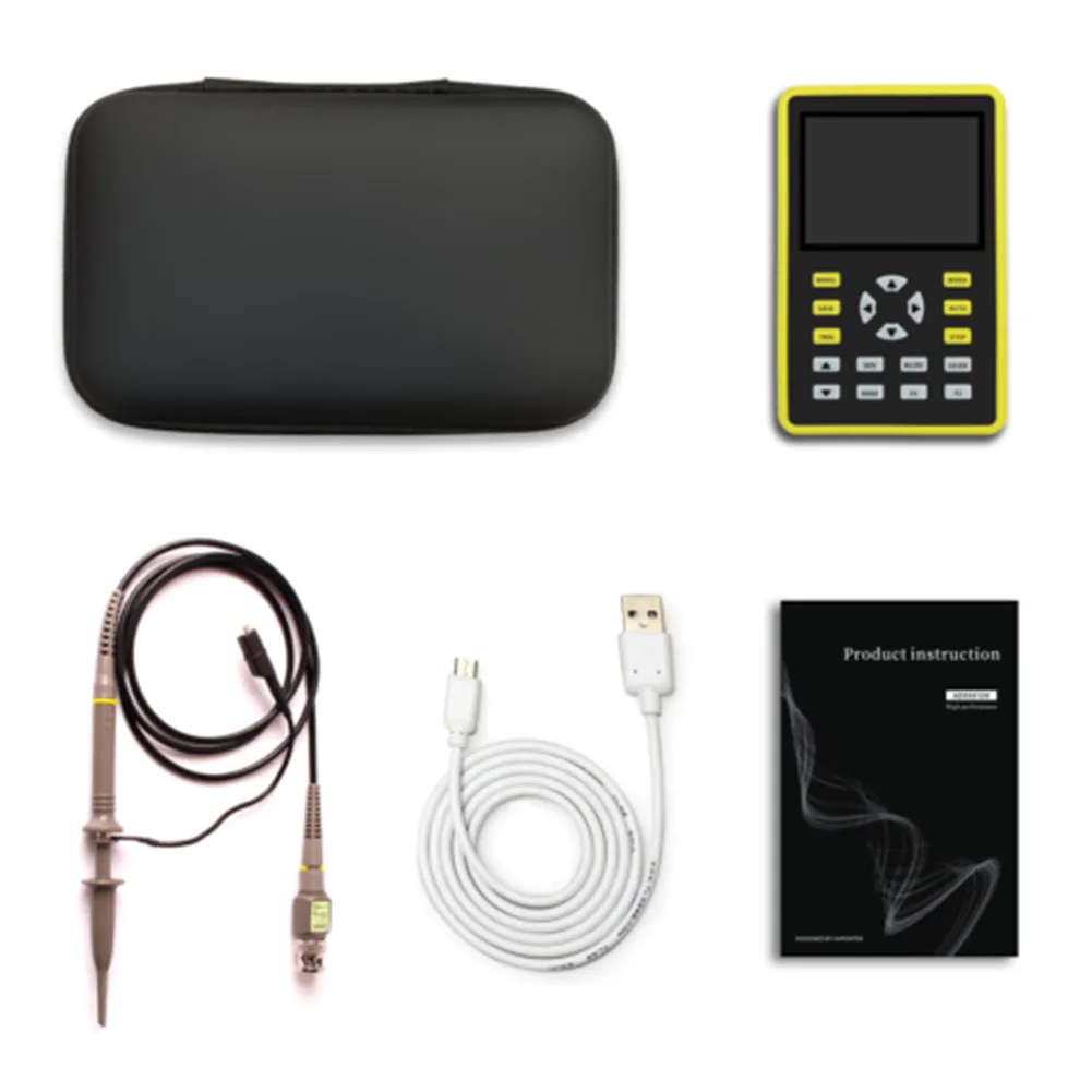 

5012H Anti-skid Mini Portable 100Mhz Measuring Digital Oscilloscope Tools LCD Display IPS Handheld 2.4-inch Analog Bandwidth