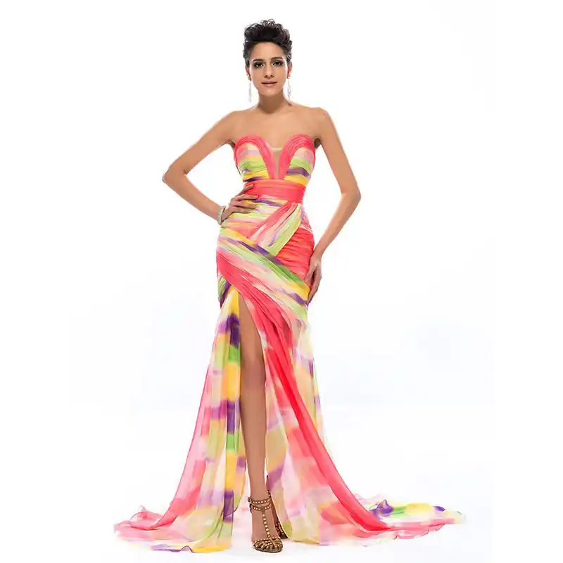 colorful evening dress
