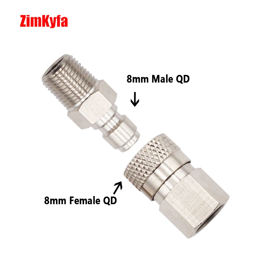Female-Kits Disconnect-Coupler-Fitting Paintball Pcp Air-Rifle Quick-Release 8mm Threads