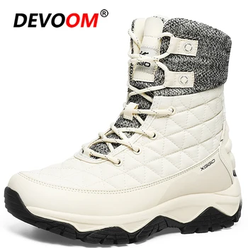 

Outdoor Men Women Sonw Boots Thick Fur Warm Winter Hiking Boots Climbing Trekking Shoes Waterproof Women's Walking Ankle Boots