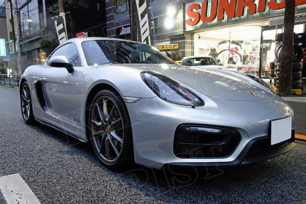 Расширение боковых юбок из углеродного волокна для Porsche 981 boxster cayman 2013