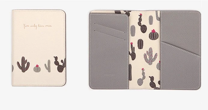 A-Card Bag SEREQI Обложка для паспорта милые маленькие животные и Plantstravel ID держатель зажим для паспорта короткий набор для паспорта держатель чехол для паспорта - Цвет: A-Card Bag