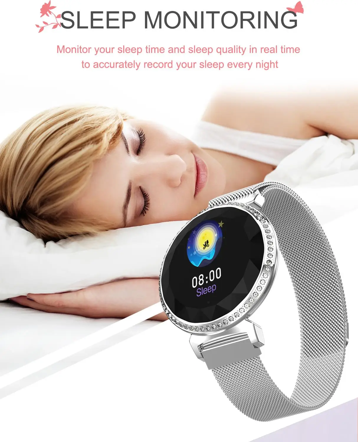 FELYBY MC11 Fashion Smart Watch IP68 Waterproof With Color Screen Magnetic Wristband For Women