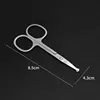 100% New 1pc Stainless Steel Mini Portable Curved Mustache Nose Ear Hair Remover Scissor Trimmer Safety Tips 5